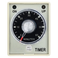 AH3-3 Timer Relay Electronic Type Adjustable Release Delay Timing 8 Pins 60Min(110V) KME01