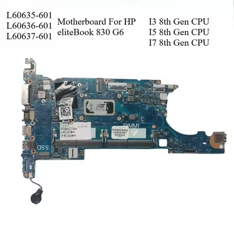 L60635 Motherboard for HP eliteBook 830 G6 836 G6 Laptop Mainboard -601 L60636-601 L60637-601 Notebo