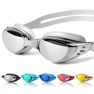 [Ready Stock] Swimming goggles Myopia Men and women AntiFog professional Waterproof silicone arena P