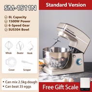 Sunatur Stand Mixer 1500W/8L Heavy Duty Intelligent Cake Kitchen Blender SM-1511N