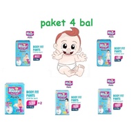 6,6 (Paket 4 Bal / 1 Karton Segel) Baby Happy Pants S38+2 / M32 / L28