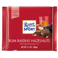 Ritter Sport Rum Raisins Hazelnuts with original Jamaican Rum 100gm Made In Germany 🇩🇪 [Non-Halal]