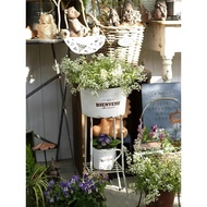 Wrought Iron Flower Box Rack Flowerpot Outdoor Gardening Courtyard Garden Terrace Balcony Landscapin