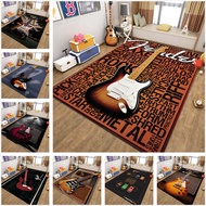 NEW DJ Music Guitar Rock Instrument Fashion Fender Logo Home Printed Carpet Music Room Piano Stand D