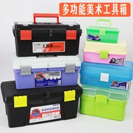 Multi-Layer Art Toolbox Painting Art Box Folding 3-Layer Painting Box Painting Box Gouache Chinese P
