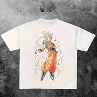 Holy - Looking Super Saiyan God Goku Graphic On 220g Heavyweight 100% Cotton Shirt