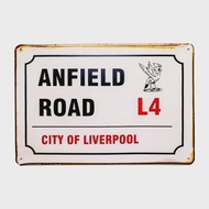 Vintage Retro Anfield Road City Of Liverpool Big Metal Tin Sign Home Bar 20x30cm Poster Metal Painti