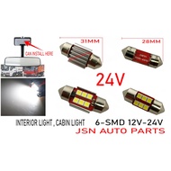 12V-24V SMD6 ROOM LAMP BULB 31MM , 28MM LORRYTRUCK AKSESORI