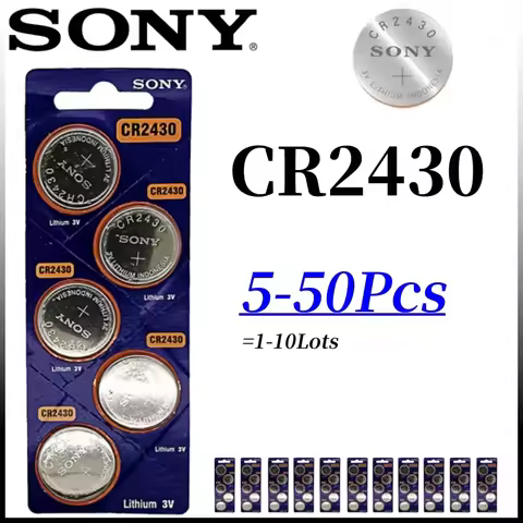 5-50Pcs Original SONY CR2430 Battery DL2430 BR2430 280mAh Button Coin Batteries for Key Fob Watch Al