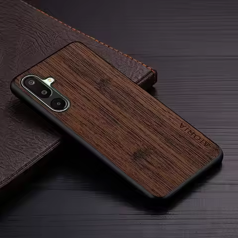 Case for Samsung Galaxy M56 M55 M36 M35 M16 M15 F15 Xcover 5 7 Straight Wood Grain PU Leather phone 