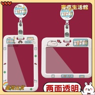 ** Taiwan Shipment * Cat Double-Sided Transparent Nurse Id Badge Easy Pull Buckle Work Brand Holder 