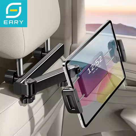 Eary Tablet Holder for Car Phone Stand Mount for Headrest Back Seat with 360°Rotate Trip Essentials 