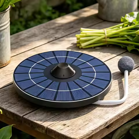 Solar Floating Pond Aerator Pond Oxygen Pump with 1.5M Air Hose and Bubble Stone Floating Pond Aerat