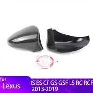Real Carbon Fiber Side Mirror Cover Caps Sticker Add-on for Lexus IS ES CT GS GSF LS RC RCF 2013-201