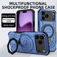 Anti Shockproof Phone Case Compatible For iPhone 17 Pro Max i17 16e Iphone15 17E Armor Ring Holder P
