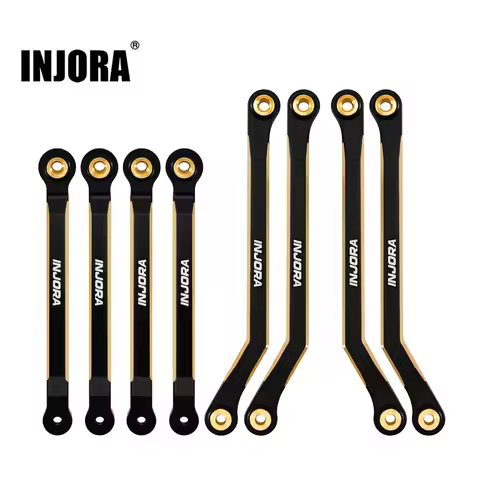 INJORA Black Coating Brass High Clearance Chassis Links for 1/18 FMS FCX18 LC80