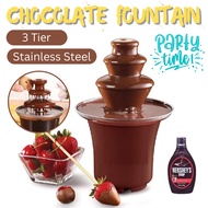 [SG] IMP HOUSE Three Layer Chocolate Fountain Chocolate Melt Fondue Perfect For Nacho Cheese BBQ Sauce Ranch Liqueuers