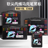 Marker Pen Colour Set Maker PenAcrylic Marker Brush Tip - Drawing Colouring Paint Art Painting Arcyl