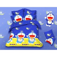 Doraemon Premium Full Cotton 2 in 1 Single &amp; 4 in 1 Queen Size Bedsheet