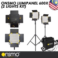 Onsmo Lumipanel 600X (2 Lights Kit) Video LED 3200K to 5600K Dual Color for Film Maker Live Streamin