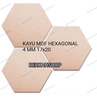 HEXAGONAL MDF WOOD 17X20 4-3 mm