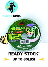 READY STOCK NINJA GTECH HEGEMONY LINE 12X BRAIDED TALI PANCING BENANG PANCING KUAT JIGGING BOTTOM AN