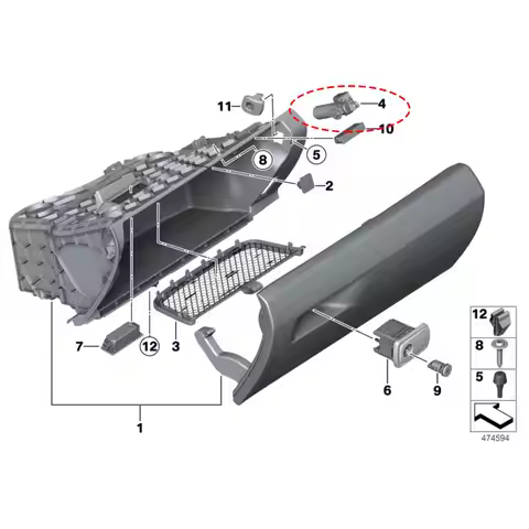 For BMW F20 F30 F32 F34 F36 Car Toolbox Brake Element Glove Box Damper Spring For BMW 1 2 3 4 Series