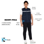 Custom embroidered work Vest/ Work Vest plus embroidered/ Men's motorcycle Vest Project Vest