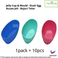 10pcs Oval Jelly Mould/ Muffin Cup/ Pudding Mould/ Acuan Jeli