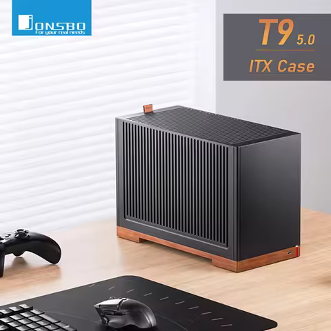 JONSBO T9 5.0 Aluminum ITX Small PC Case Convenience Computer Mini MESH Desktop DIY Game Chassis Wit