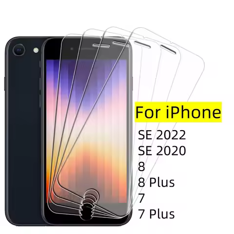 1/2/3/4Pcs For iPhone SE 2022 Glass iPhone SE 2022 2020 7 8 Plus Tempered Glass Transparent Clear 9H