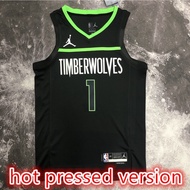 NBA Jersey hot pressed version Minnesota Timberwolves #1 Edwards basketball jersey
