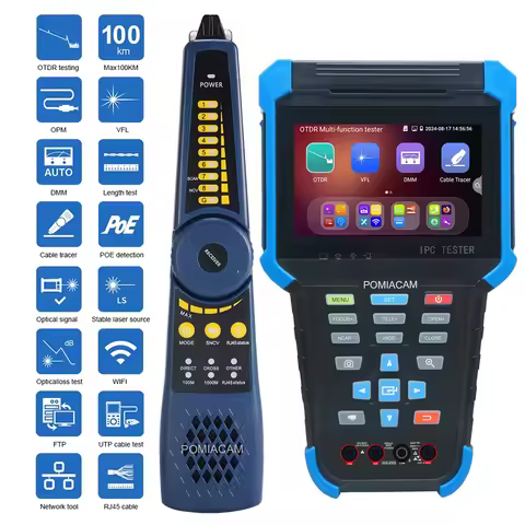MOT-35C OTDR 1310/1550/1610nm Optional, 26/24dB Optional,DMM&OPM&VFL PoE RJ45 Cable tracer 4000mAh B