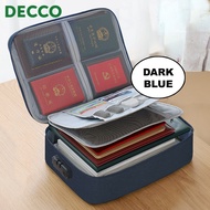 DECCO Documents Storage Bag Organizer Household Files Folder Multifunction Ticket Passport Card Cert