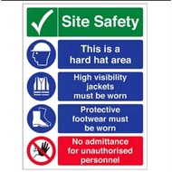 SSB034 SITE SAFETY BANNER 3X4KAKI