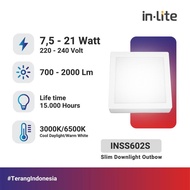 Downlight Slim Outbow Box INSS602S 7.5w 12w 16w 18w 21w Cool Daylight/Warm White