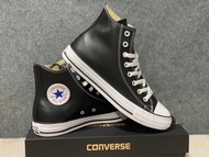 รองเท้าผ้าใบหุ้มข้อหนัง Converse All Star สีดำ