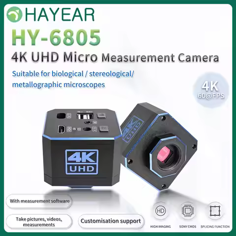 HAYEAR IMX678 8MP 4K 60@FPS 1/1.8’ SONY Industry C-Mount Camera Microscope Measurement Camera For Di