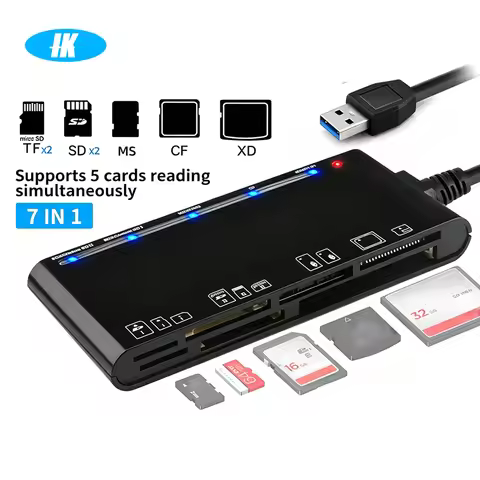 for UTHAI TF7 Laptop Accessories USB 3.0 Multi functional Card Reader CF/XD/MS/SD/TF Card 7-in-1 USB