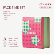 Chuck's Face Time Set - Value Pack | Moisturises | Purifies | Firms | 15 Pcs