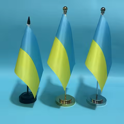 SKY FLAG Office Desk small Flag Of Ukraine flag 14x21cm polyester Ukraine National Flag Country Bann