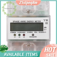 3 Phase 4 Wire Energy Meter 220/380V 5-80A Energy Consumption KWh Meter DIN Rail Installation Digita