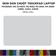 Trackpad sticker for Macbook Air (13-inch, M2 2022, M3 2024, M4 2025) A2681, A3113, A3240 (many mode