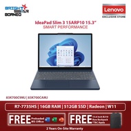 LENOVO IdeaPad Slim 3 15ARP10 83K700CAMJ | 83K700CAMJ Laptop - 15.3"/R7-7735HS/16GB/512GB/AMD/Win11