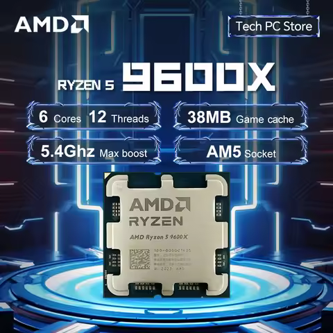 AMD Ryzen 5 9600X 5.4GHz Processor 65W 6-Core 12-Thread L3=32M R5 9600X Socket AM5 4NM DDR5 NEW but 