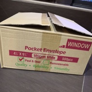 4.5x9.5 white window envelope peal and seal 500pcs