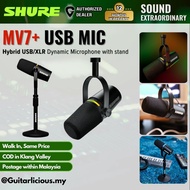 Shure MV7+ USB Podcast Microphone and Stand - Black ( MV-7 / MV 7 )