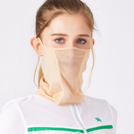 Golf Sun Mask Full Face Neck Guard ผ้าพันคอผ้าไหมน้ำแข็งกลางแจ้ง Sunshade Face Towel Anti-UV Breatha