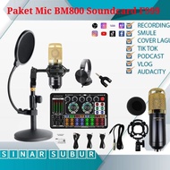 Premium Mic Package BM800 Soundcard F999 Best Live Streaming Pop Filter Table Stand
