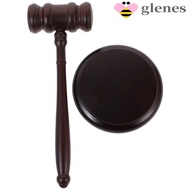 GLENES Judge Hammer, Wood Gavel Durable Base Costume Sound Block, High Quality Loud Handcrafted Atto